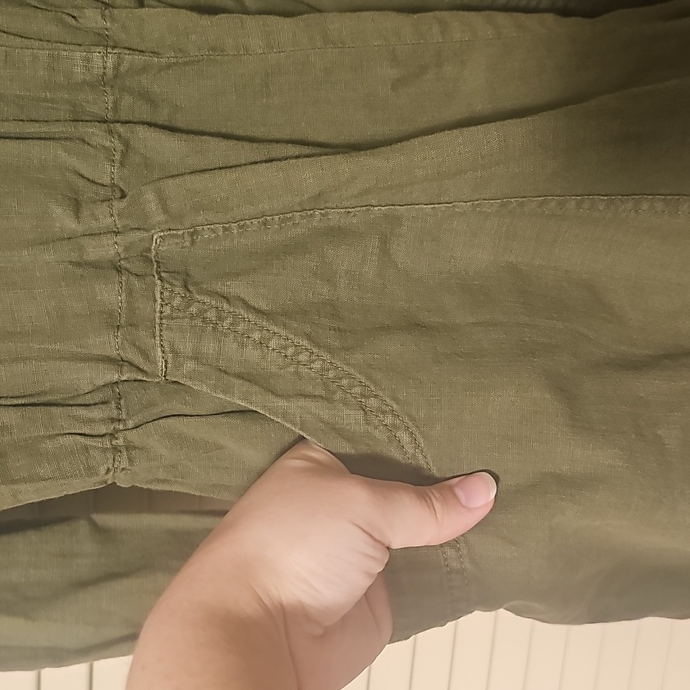 Free People Beside You Shortall Olive Green Size Medium - Picture 5 of 8